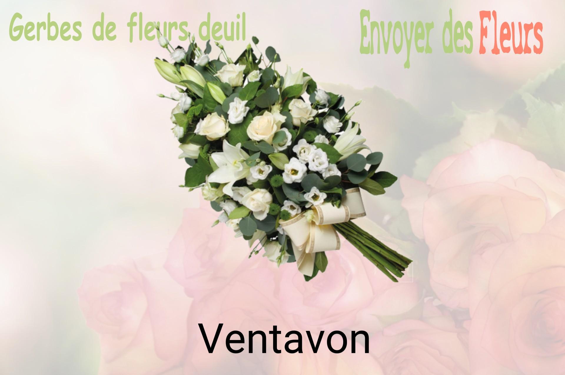 Gerbe de fleurs de deuil livrée à Ventavon